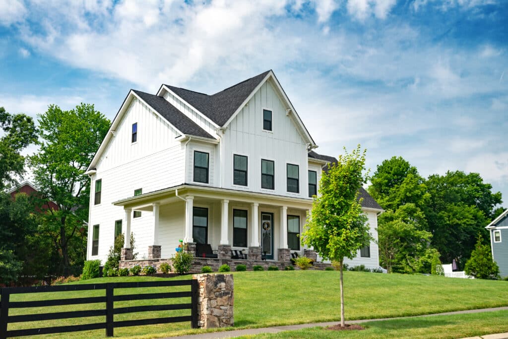 Landscape with large country house